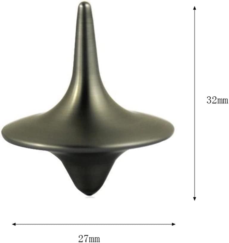 Minimalist Metal Spinning Top | Precision CNC-Machined Fidget Toy | 27mm × 32mm Office Desk Stress Reliever