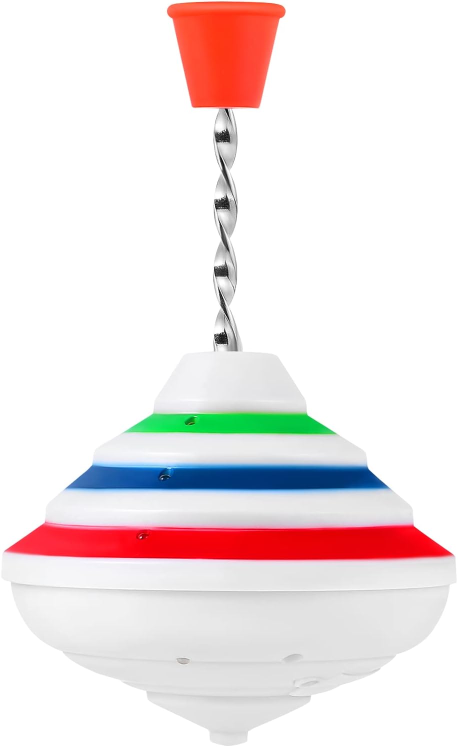 Large Spiral Wind-Up Spinning Top Toy | 11cm Color Stripe Musical Gyroscope | Hand-Push Classic Mechanical Toy for Kids – 1PC