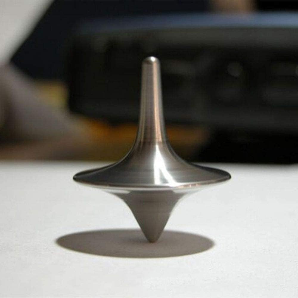 Minimalist Metal Spinning Top | Precision CNC-Machined Fidget Toy | 27mm × 32mm Office Desk Stress Reliever