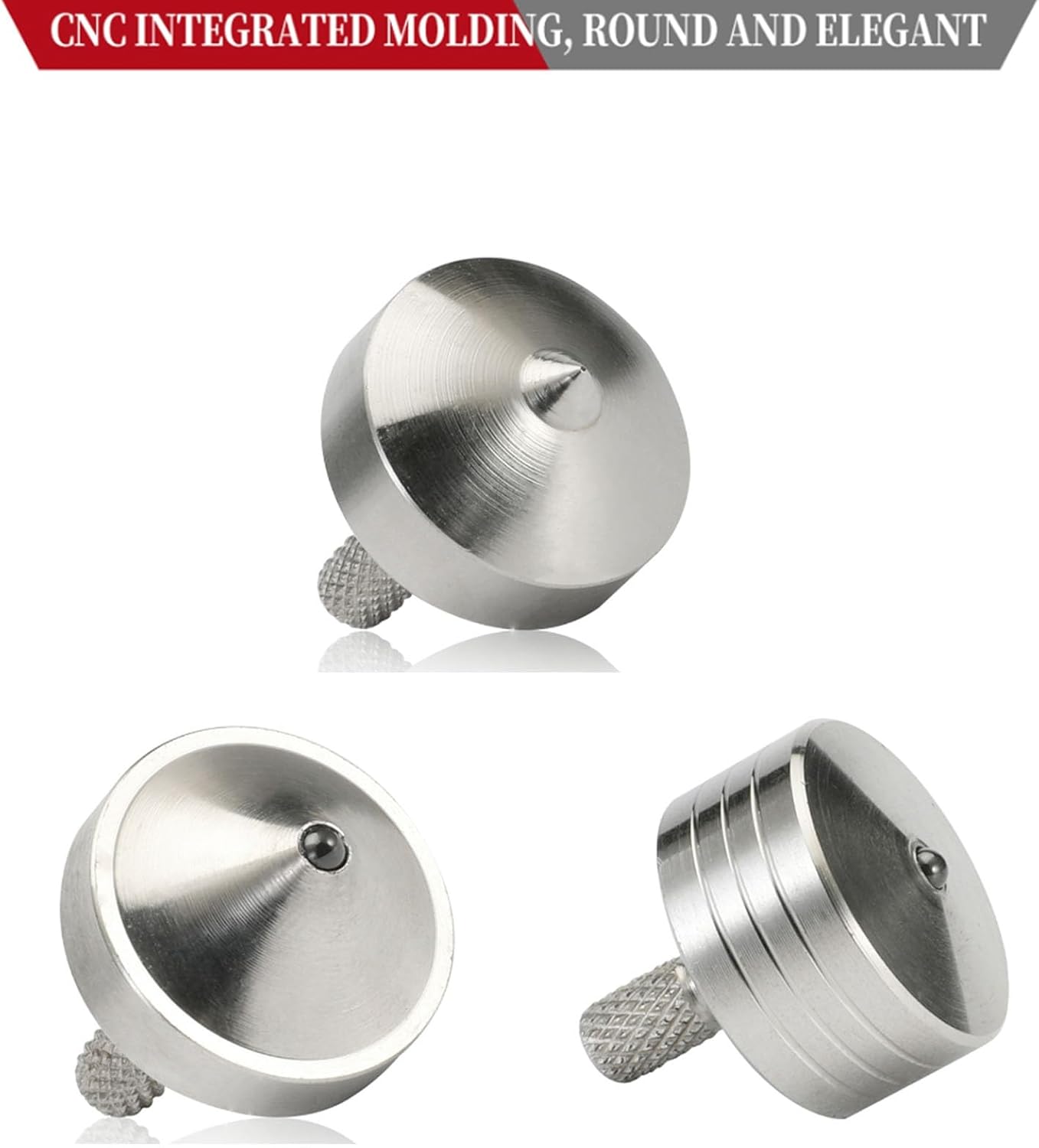 3-Pack Stainless Steel Precision Spinning Tops | CNC Machined Fidget Toys | Multiple Sizes (25.5mm/27mm/22mm) | Anti-Stress & Desktop Display Set