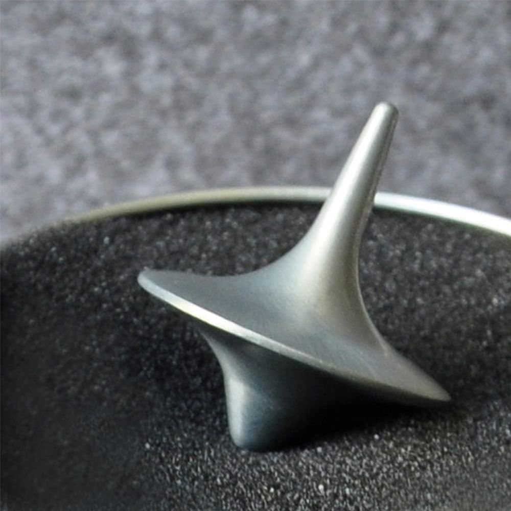 Minimalist Metal Spinning Top | Precision CNC-Machined Fidget Toy | 27mm × 32mm Office Desk Stress Reliever