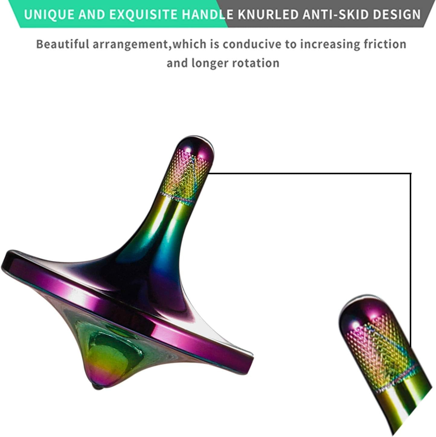Mini Rainbow Metal Spinning Top | Precision CNC Fidget Spinner | 28.8mm Compact Stress Relief Toy | Colorful Gradient Design