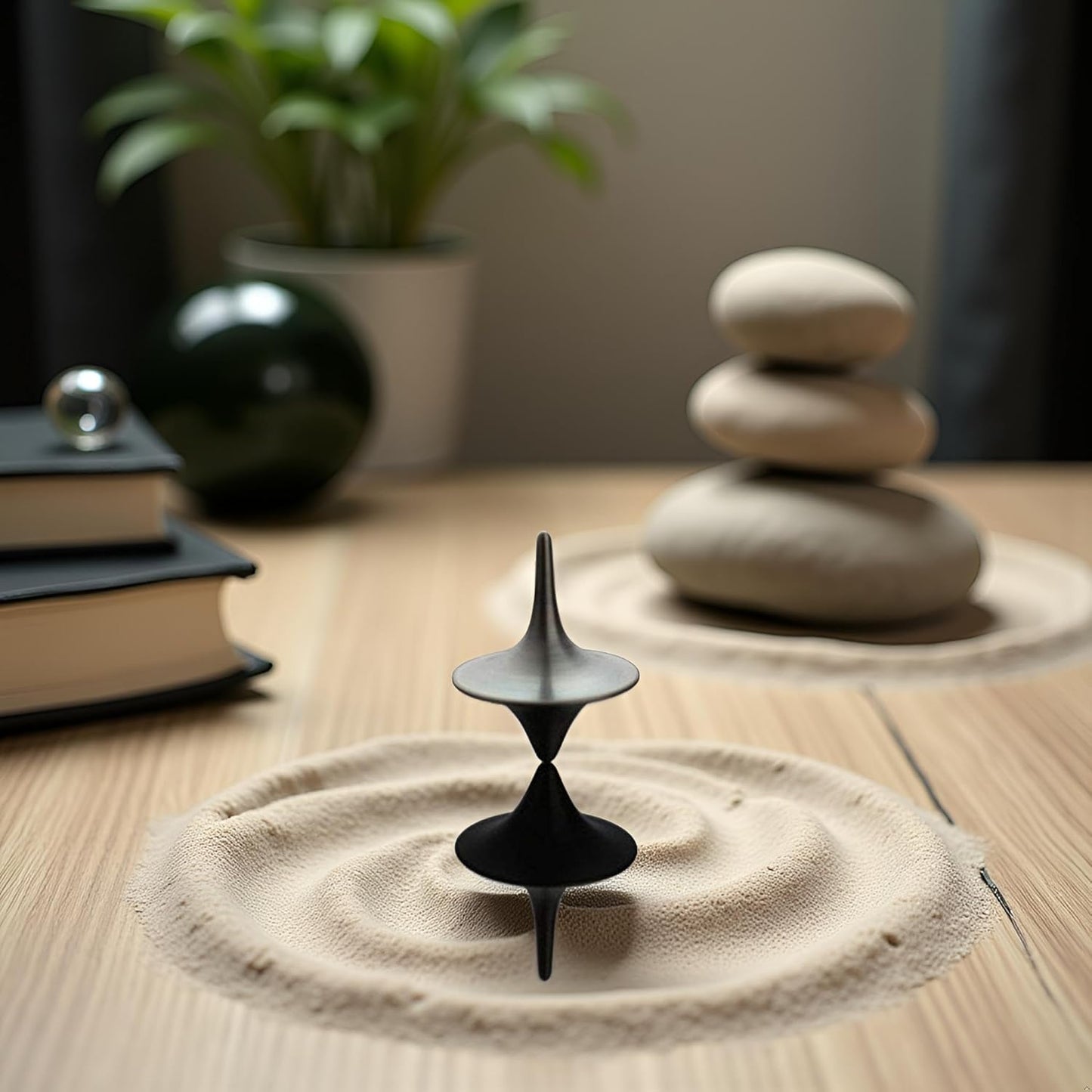 Minimalist Metal Spinning Top | Precision CNC-Machined Fidget Toy | 27mm × 32mm Office Desk Stress Reliever