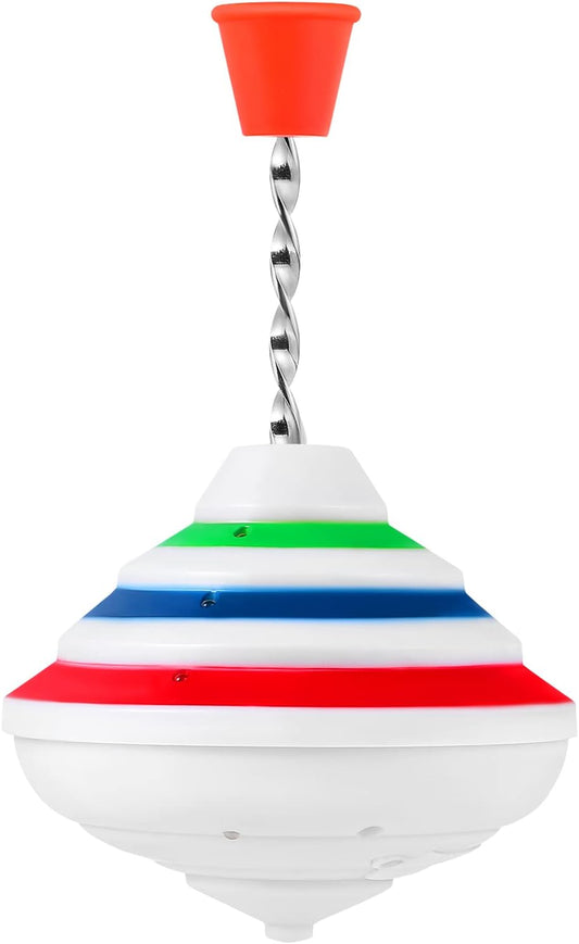 Large Spiral Wind-Up Spinning Top Toy | 11cm Color Stripe Musical Gyroscope | Hand-Push Classic Mechanical Toy for Kids – 1PC