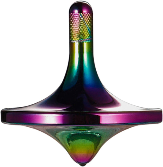 Mini Rainbow Metal Spinning Top | Precision CNC Fidget Spinner | 28.8mm Compact Stress Relief Toy | Colorful Gradient Design