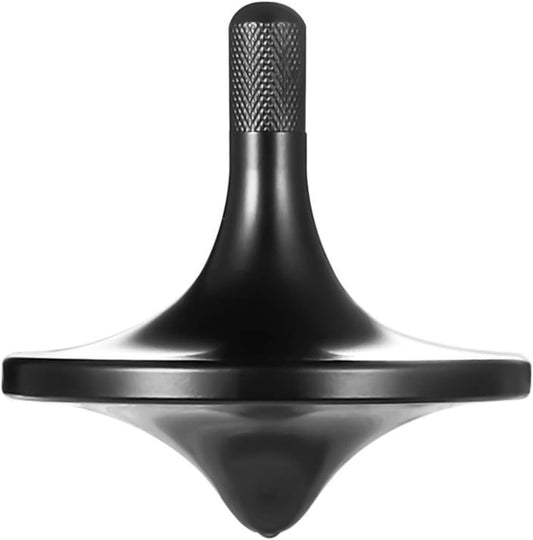 High-Precision Full Metal Desktop Spinning Top | CNC Machined Matte Black Fidget Toy | 43.6g Weighted Balance Spinner for Adults